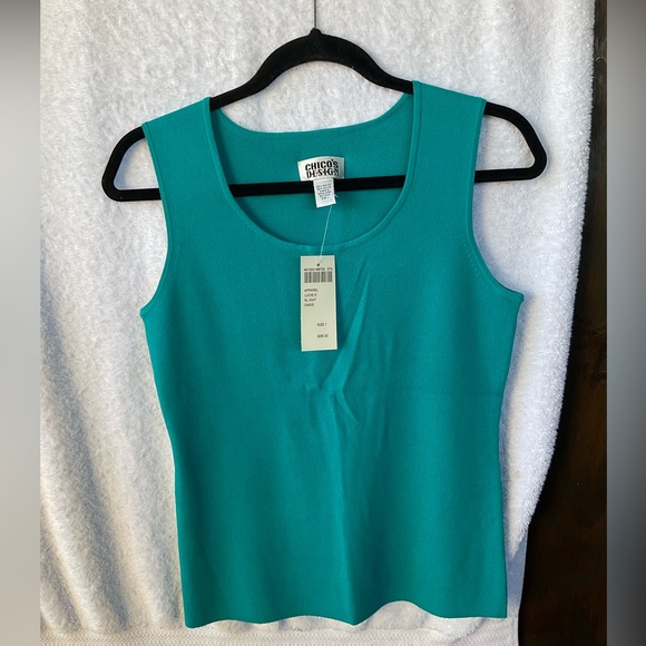 Chico’s Apparel Lucie 3 Sleeveless Knit Oasis; NWT; M/8 - Picture 4 of 12